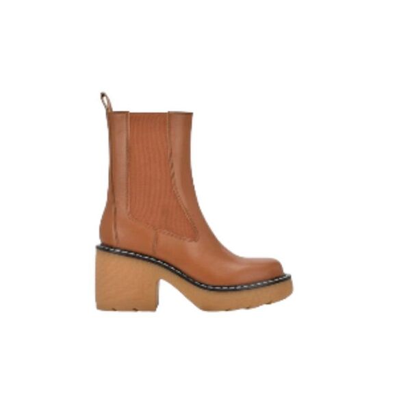 Marc Fisher Ltd. Fredy Platform Boot In Medium Natural 6.5M NWT - Picture 2 of 2